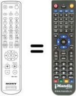Replacement remote control Sony VTX-S501A