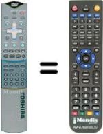 Replacement remote control Toshiba SD-2109