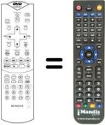 Replacement remote control Toshiba SD-3107E