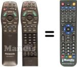 Replacement remote control Panasonic DVD-A7
