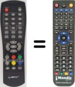 Replacement remote control TECSOFT DVB-T 001