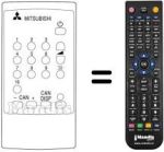 Replacement remote control Mitsubishi CT 14 M1 EM (Y)