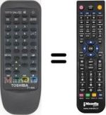 Replacement remote control Toshiba 2871 DF