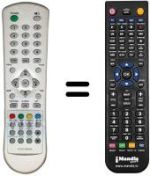 Replacement remote control Irradio XTV 3050 WX