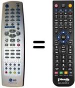 Replacement remote control LG RZ 29FA34 RB