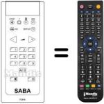 Replacement remote control Saba M 5515 VT