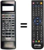 Replacement remote control Saba VR 6844 E