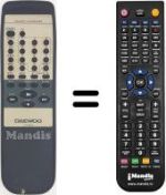 Replacement remote control 97P1R2BT05
