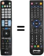 Replacement remote control LG 55 LW 450