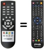 Replacement remote control Irradio DTR 1001