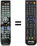 Replacement remote control Samsung UE 40B6000