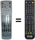 Replacement remote control Irradio TVD 1560 PS (ver. 2)