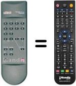 Replacement remote control Zanussi 17 SM 622 H