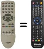 Replacement remote control Toshiba 21 V 13 D