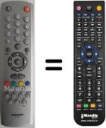 Replacement remote control Toshiba 32 WH 37 G
