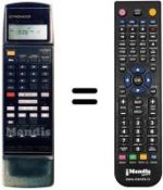 Replacement remote control CU-VR 014