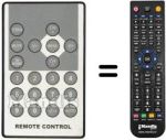 Replacement remote control Denver DFT 507
