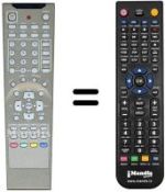 Replacement remote control Irradio XP 4255 W