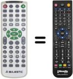 Replacement remote control AUDIOLA DVX 914 D