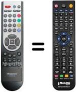 Replacement remote control Hisense LCD 32W07 EU