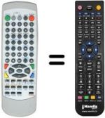 Replacement remote control NordMende FTVD 1541 SE