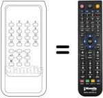 Replacement remote control Aristona TV B / N 16 PROG