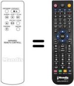 Replacement remote control INFRARED REMOTE CONTROL
