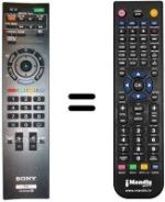 Replacement remote control Sony KDL-32 NX501