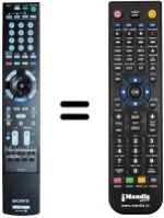 Replacement remote control Sony KDL-46 X2000 AEP