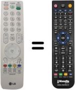 Replacement remote control LG 19 LU 5000