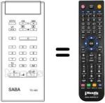 Replacement remote control Saba TELECOMMANDER P 42 SC 42