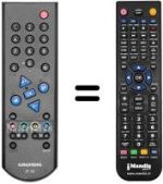Replacement remote control Grundig GREENVILLE 560 SE 5587 TOP
