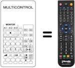 Replacement remote control MULTICONTROL PIP PROCESSOR 2
