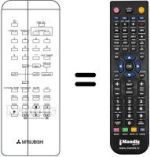 Replacement remote control Mitsubishi CT 14 MS1 ETX