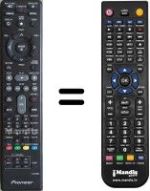 Replacement remote control Pioneer XV-BD 918 FSW