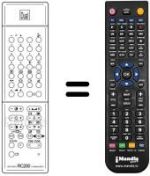 Replacement remote control TEC DTV 6332 M