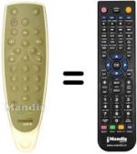 Replacement remote control Pathé Marconi XINOX TV