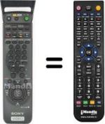 Replacement remote control Sony SLV-SF 90