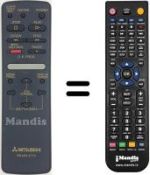 Replacement remote control RM M16-47701
