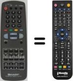 Replacement remote control Sharp 70 DS 18S