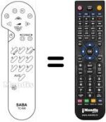 Replacement remote control Saba T 7704