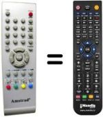 Replacement remote control Roadstar LCD-1990 WKLN