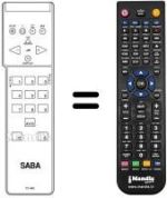 Replacement remote control Saba M 6321 VT.PIP