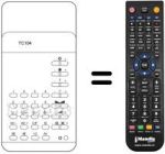 Replacement remote control TC 104