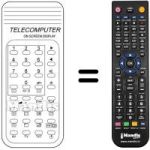Replacement remote control TELECOMPUTER ON SCREEN DISPLAY