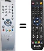 Replacement remote control Grundig XENTIA 82 FLAT MFW 82-430 / 8