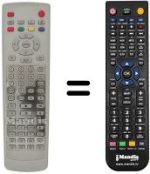 Replacement remote control Irradio TVD 2160