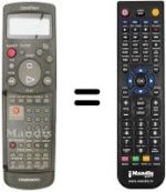 Replacement remote control Daewoo DVR G 892 HIFI
