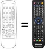 Replacement remote control Toshiba V 828 G