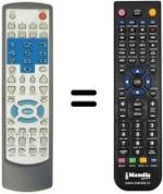 Replacement remote control Denver DVD-1700